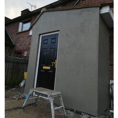 newly built porch